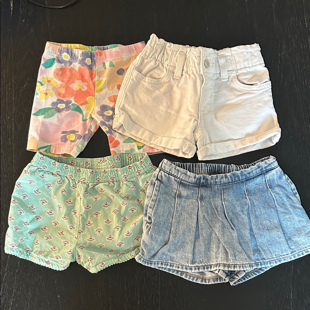Carter's + Cat & Jack Floral, Cream, Mint, and Denim Shorts Set